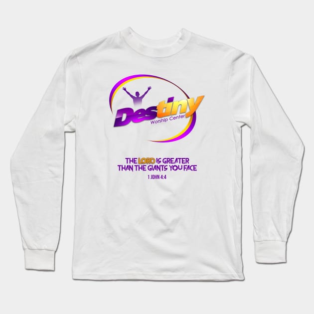 Church Destiny Worship Center Long Sleeve T-Shirt by art_by_suzie